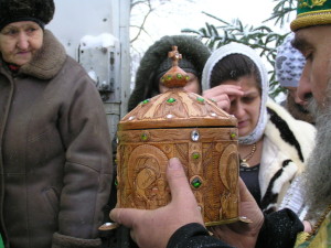 В Невель прибыл ковчег с частицей мощей преподобного Серафима Саровского.
